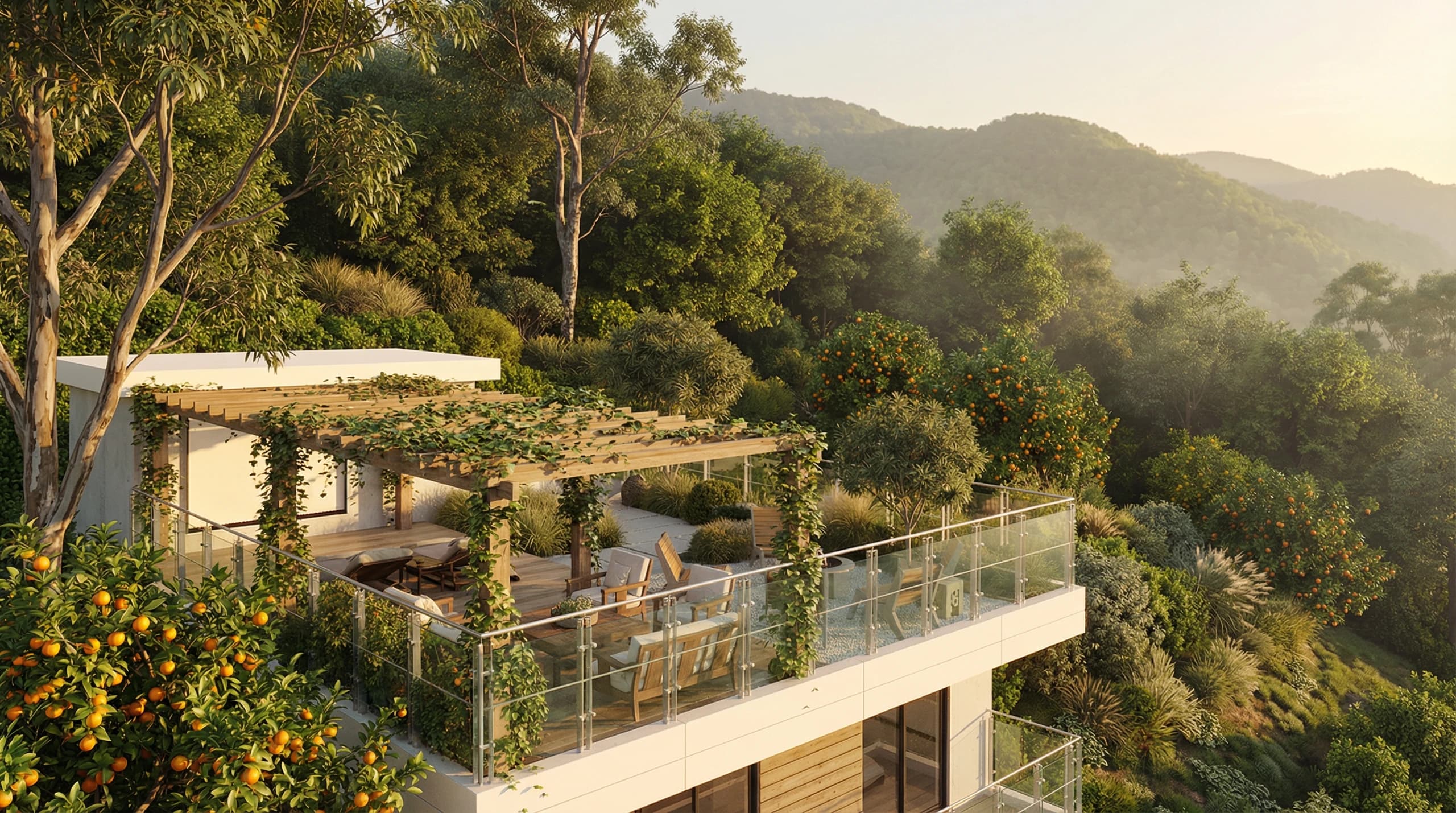 Orangerie Hills — Терраса на крыше среди холмов