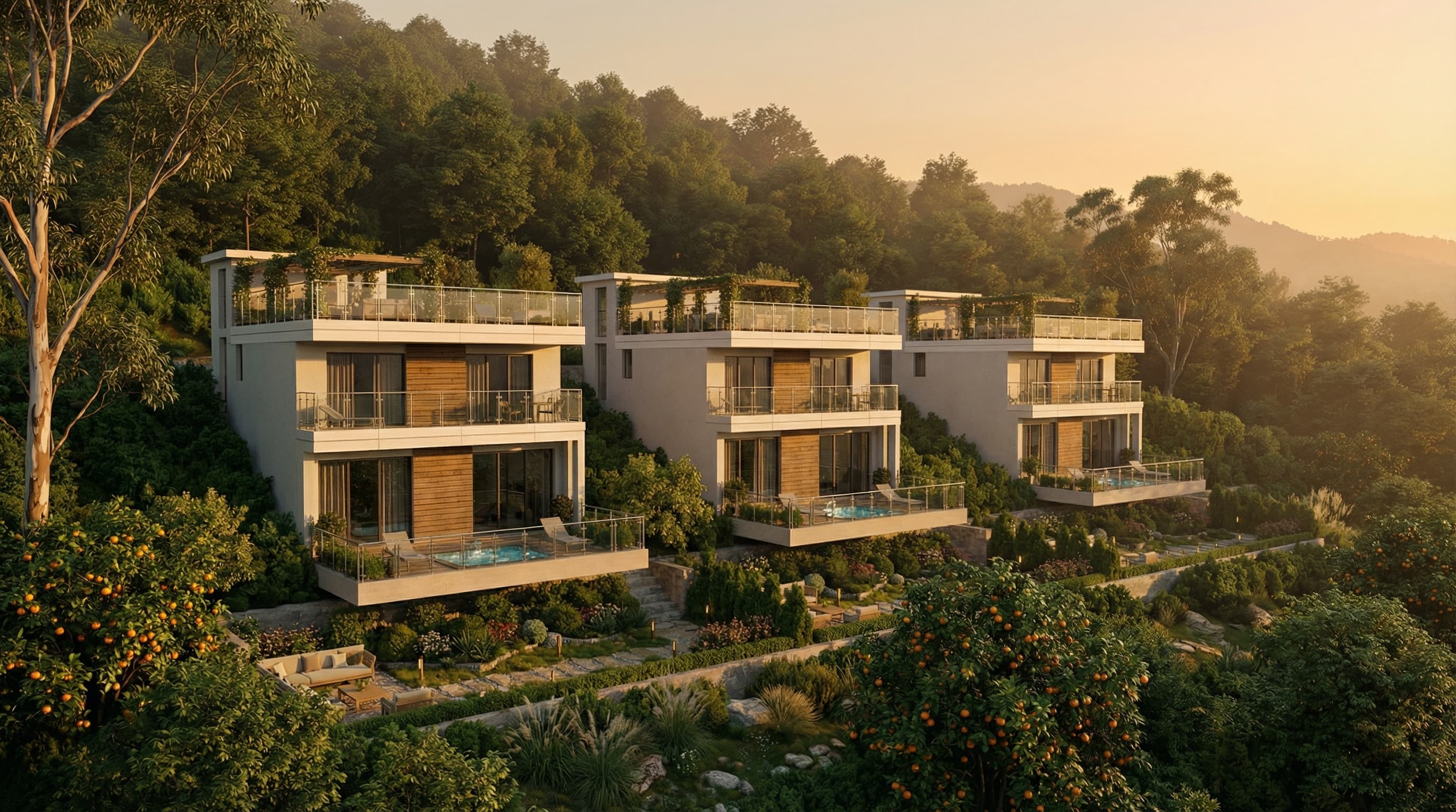 Архитектура вилл Orangerie Hills