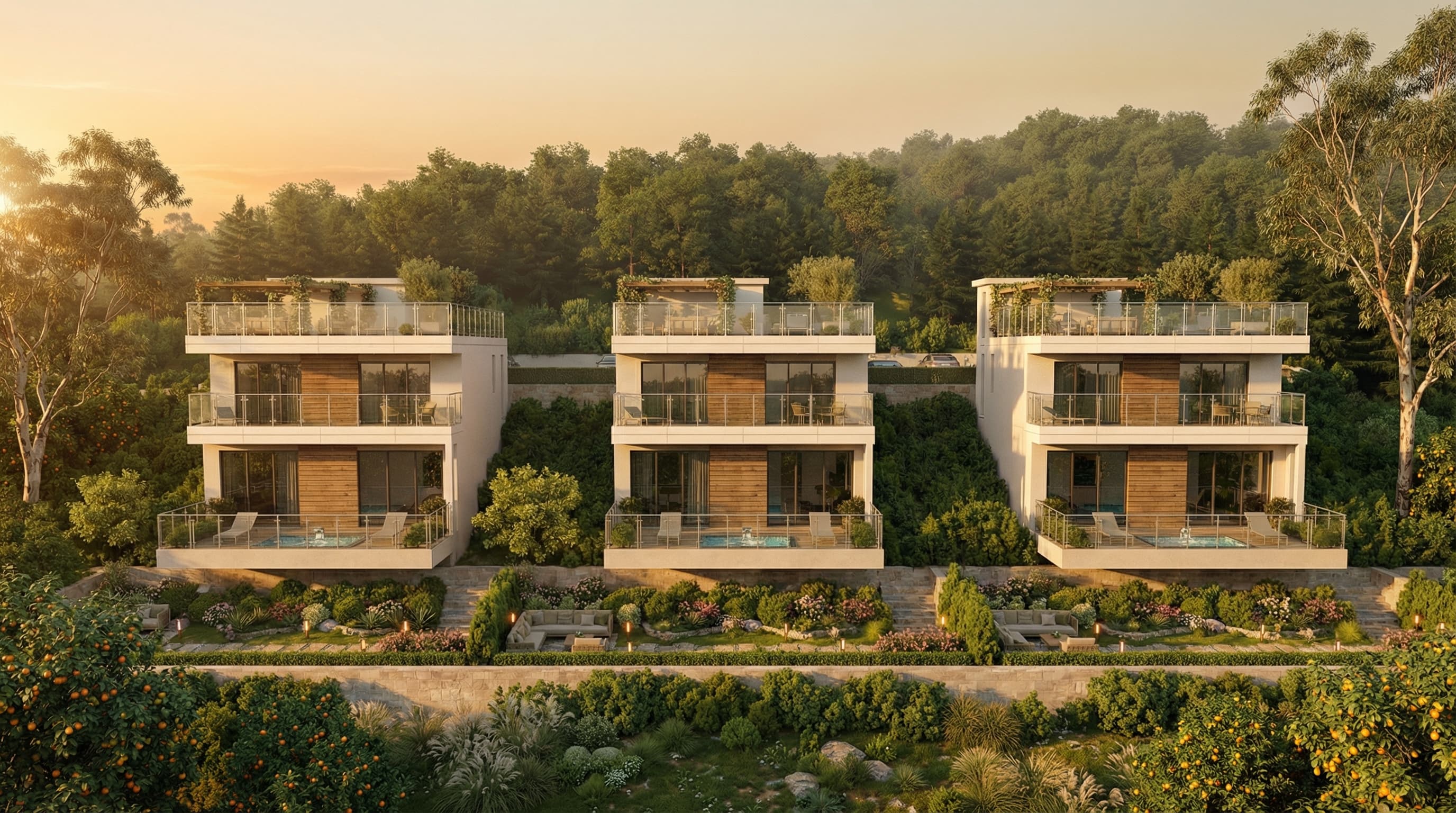 Частная вилла Orangerie Hills в природном ландшафте